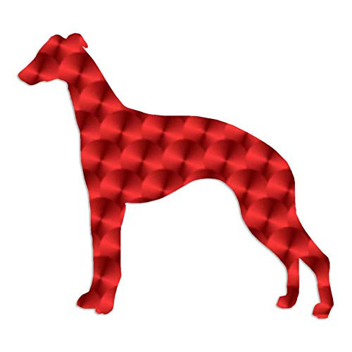 Whippet Dog Breed - Vinyl Decal Sticker - 13.25" x 12" - Red Engine Turn Whippet Dog Breed - Vinyl Decal Sticker - 13.25" x 12" - Red Engine Turn