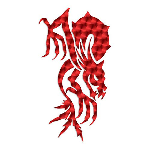 Demon Monster - Vinyl Decal Sticker - 5.75" x 10.75" - Red Engine Turn Demon Monster - Vinyl Decal Sticker - 5.75" x 10.75" - Red Engine Turn