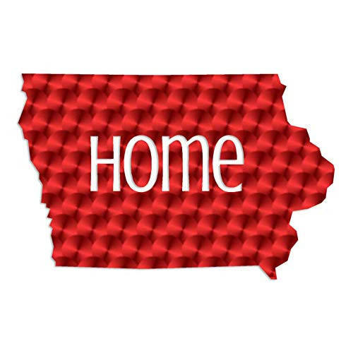 Iowa Home United States America - Vinyl Decal Sticker - 8.75" x 5.75" - Red Engine Turn Iowa Home United States America - Vinyl Decal Sticker - 8.75" x 5.75" - Red Engine Turn