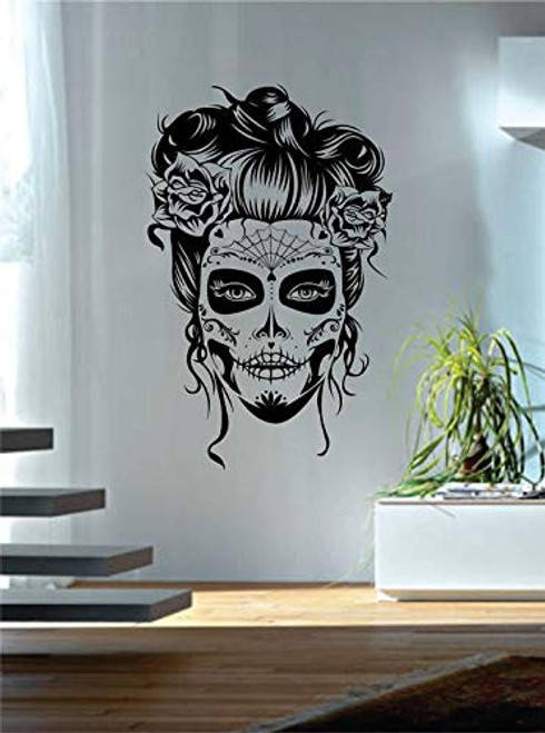 Decals Vinyl Stickers Day of The Dead Girl v2 Design Decal Sticker Wall Vinyl Decor Art Living Room Bedroom Roses Sugar Skull Women Mexican Fast Delivery Made in USA Decals Vinyl Stickers Day of The Dead Girl v2 Design Decal Sticker Wall Vinyl Decor Art Living Room Bedroom Roses Sugar Skull Women Mexican Fast Delivery Made in USA