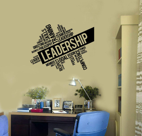 Leadership Vinyl Wall Decal Office Decoration Words Cloud Stickers Mural and Stick Wall Decals