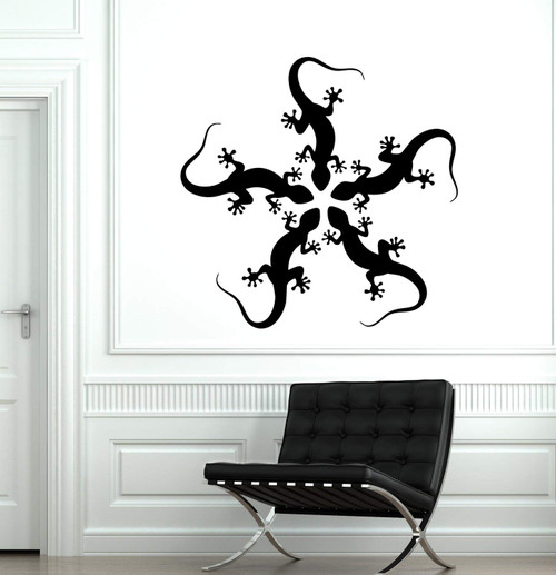 Wall Decal Lizard Gecko Animal Tribal Cool Mural Vinyl Decal Sticker and Stick Wall Decals