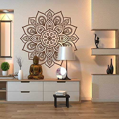 A Good Decals USA Wall Decal-Mandala Wall Art Decal for Indoor & Outdoor Use-Mandala Wall Sticker-Mandala Car Decal-Boho Mandala Wall Decor Home Studio Window-agdFMBK0102