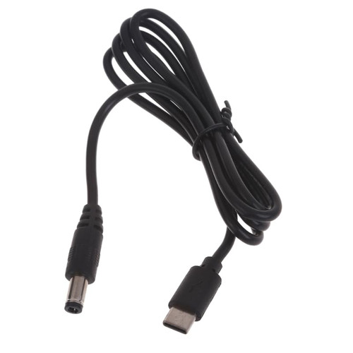 Male Type-C to DC5521 Power Cable Cord USB C to 5.5x2.1mm Male Power Supply Wire Barrels Connector Charger Line Type-C to DC5521 Charging Cable Line