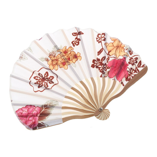 YOOYEH Handheld Shell Fan Japanese Folding Fan Silk Bamboo Fan With Tassels Vintage Flower Hand Fan For Wedding Dancing Party Hand Folding Fan Small