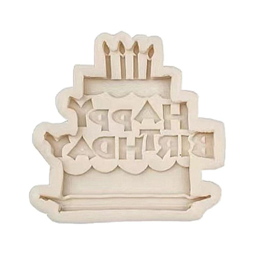 Happy Birthday Silicone Mold Fondant Cake Border Mould Chocolate Mould Cake Decorating Tools Kitchen Baking Accessories Silicone Baking Molds For Oven Cakes Shapes
