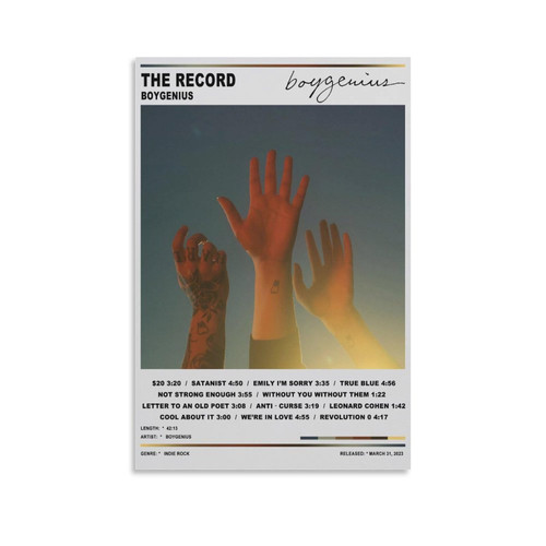 DAXXIN Boygenius - The Record Music Album Cover Poster (3) Canvas Poster Wall Decorative Art Painting Living Room Bedroom Decoration Gift Unframe-style12x18inch(30x45cm)