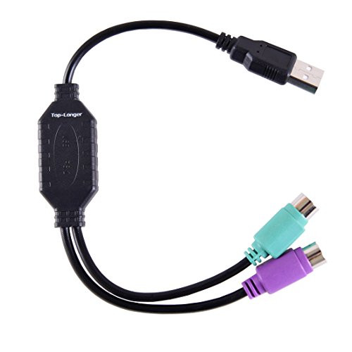 Top-Longer USB Male to PS/2 Female Converter Cable Cord Converter Active Adapter PS2 Keyboard Mouse Cable