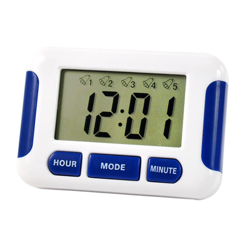 NAGRIS Countdown Timer 5 Channel Electric Digital LCD-Display Timer Alarm Clock Universal for Cooking Baking Game School Electric LCD-Display Timer 4 Channel Cooking Countdown Timer Alarm Clock