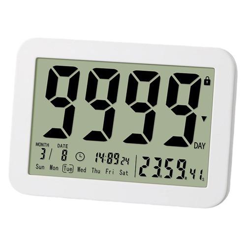 NAGRIS Large Screen Electronic Countdown Digital Timers 9999-Days Count Down Clock Classroom Timer Retirement Countdown Timer Electronic Countdown Timer