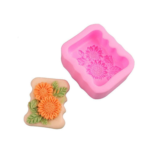 Little Sunflowers Silicone Mold Fondant Chocolate Mould DIY Soap Plasters Cake Decorating Tool Baking Accessories Cake Baking Tools Plasters Soap Mold