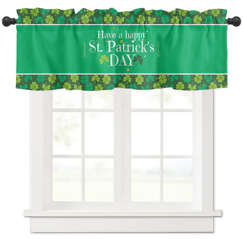 Curtain Valances for Living Room St. Patrick's Day Shamrock Rod Pocket Short Window Valance Green Star Lucky Short Kitchen Window Treatment Valances for Bedroom Bathroom?1 panel,54x18 inch? Curtain Valances for Living Room St. Patrick's Day Shamrock Rod Pocket Short Window Valance Green Star Lucky Short Kitchen Window Treatment Valances for Bedroom Bathroom?1 panel,54x18 inch?