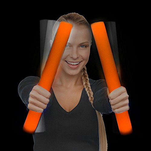 Fun Central AD320 LED Light Up Foam Stick Baton Supreme - Orange
