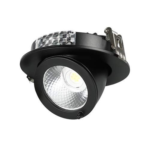 AIKUZ Modern Embedded LED Spotlights Nose Lamp Three-Color Dimming Embedded Ceiling Light Cob Downlight Living Room Wall Clothing Spotlight Nordic Ultra Slim (Color : Black)