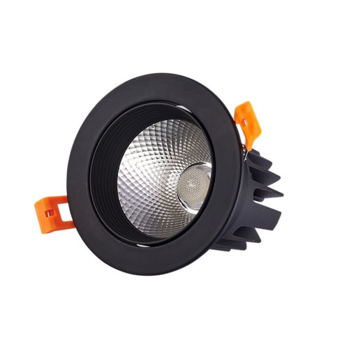 AIKUZ LED Recessed Ceiling Lamp Black Downlight Wash Wall Lamps, Home Living Room Aisle Decoration Ceiling Spotlight, 3000K 4000K 2700K AC 110-240V Fire Rated Energy Saving LED Downlighters Ultra Slim