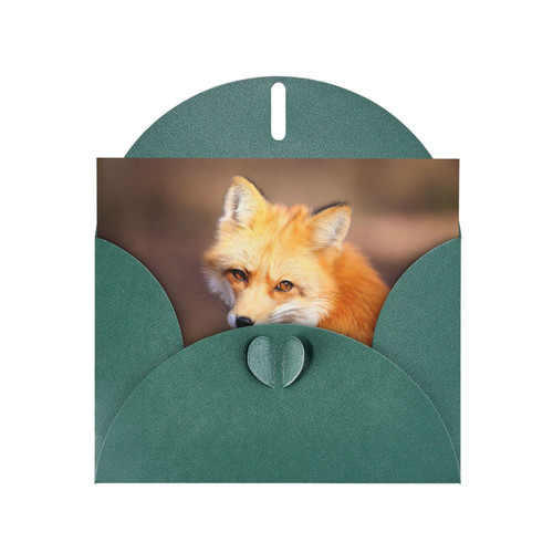 ZIMBRO Fox Greeting Cards with Envelopes Blank Birthday Card Mother's Day Card Wedding Thank You Cards Baby Shower Thank You Notes - Cute Blank Notecards - All Occasion Greeting Cards