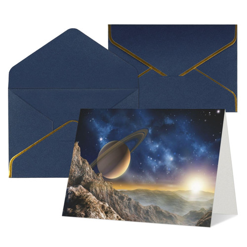 QQLADY Galaxy Thank You Cards with Envelopes Blank Birthday Card Mother's Day Card Wedding Christmas Halloween Greeting Cards Cute Blank Notecards All Occasion Greeting Cards
