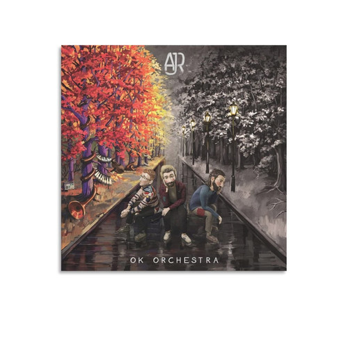 AJR Poster Ok Orchestra Canvas Poster Bedroom Decoration Landscape Office Valentine's Birthday Gift Unframe-style12x12inch(30x30cm)