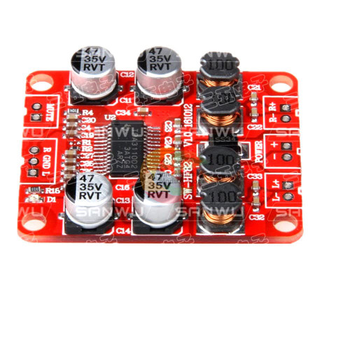 TPA3110 Digital Power Amplifier Module 2x15W Two-Channel Stereo DIY Speaker Power Amplifier Electronic Design PCB DC 12V TPA3110 Digital Power Amplifier Module 2x15W Two-Channel Stereo DIY Speaker Power Amplifier Electronic Design PCB DC 12V