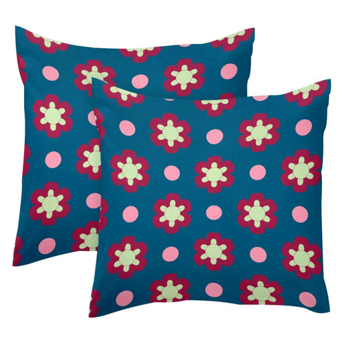 LORVIES Xmas Pillow Covers, Floral Patterns Throw Pillow Covers 20 x 20 inches, 2 Pack Square Farmhouse Pillowcase, Velvet Cushion Case for Sofa Bedroom Home Decor