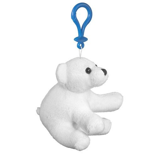 Stuffed Polar Bear Clip Toy Keychain By Wild Life Artist