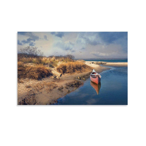 MLXFCGA Seaside Small Wooden Boat Seaside Scenery Poster Wall Art Paintings Canvas Wall Decor Home Decor Living Room Decor Aesthetic 24x36inch(60x90cm) Unframe-Style MLXFCGA Seaside Small Wooden Boat Seaside Scenery Poster Wall Art Paintings Canvas Wall Decor Home Decor Living Room Decor Aesthetic 24x36inch(60x90cm) Unframe-Style