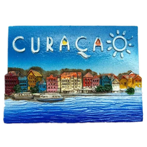 Fridge Magnet Curacao Netherlands Holland 3D Resin Handmade Craft Tourist Travel City Souvenir Collection Letter Refrigerator Sticker
