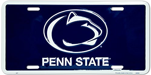 HangTime Penn State (Blue background) embossed metal auto tag