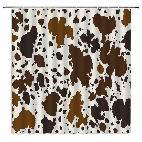 NYDSZNE Cowhide Shower Curtain Brown Milk Cow Print Farmhouse Animal Cowhide Skin Pattern Creative Rustic Bathroom Decor Fabric Curtain with Hooks,70 Inch NYDSZNE Cowhide Shower Curtain Brown Milk Cow Print Farmhouse Animal Cowhide Skin Pattern Creative Rustic Bathroom Decor Fabric Curtain with Hooks,70 Inch