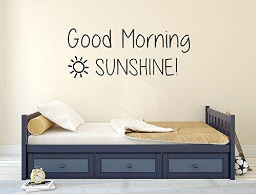 Good Morning Sunshine Vinyl Wall Decal Good Morning Sunshine Wall Decal Kjv Wall Art Good Morning Wall Decal Sunshine