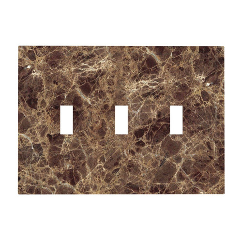 Brown Marble Granite 3 Gang Light Switch Cover Triple Toggle Wall Plate Decorative Faceplate Electrical Wallplate for Kitchen Bathroom Bedroom Living Room Home Decor Brown Marble Granite 3 Gang Light Switch Cover Triple Toggle Wall Plate Decorative Faceplate Electrical Wallplate for Kitchen Bathroom Bedroom Living Room Home Decor