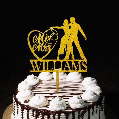 Engagement Wedding Caketopper Personalised Mr & Mrs Wedding Cake Decorations Bride To Be Mr & Mrs Figures Bridal Shower Gifts Gold