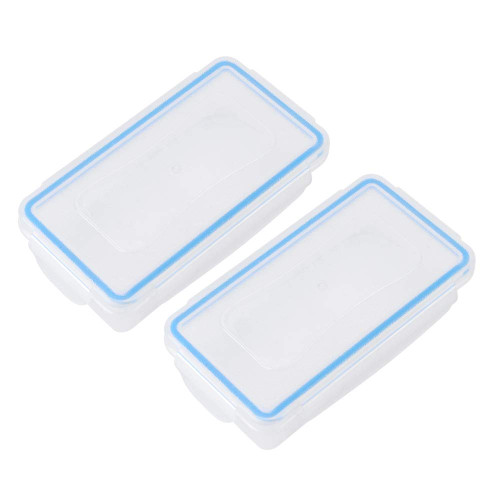 2PCS 18650 Battery Storage Case, Clear Plastic Battery Storage Holder Organizer Box, Waterproof Battery Storage Containers for 18650 Batteries / 16340 Batteries / CR123A Batteries