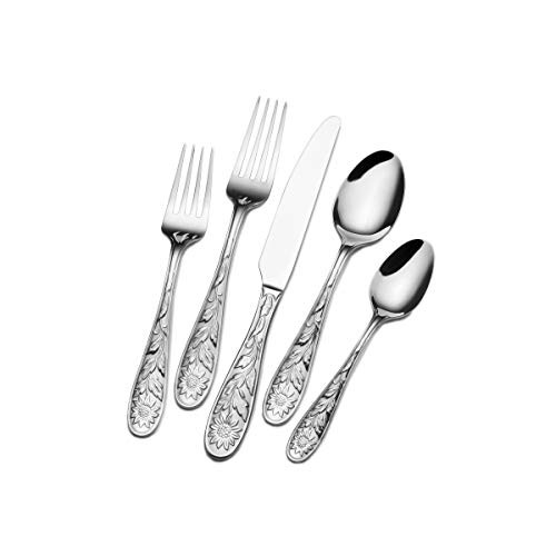 Towle Living 5227843 Sunflower Flatware set 20-Piece Stainless Steel