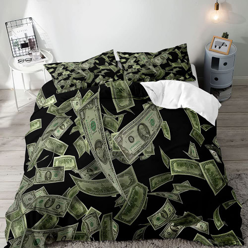 VIVIHOME 3PCS Funny Luxury Money Bedding Set, Duvet Cover Queen, One Hundred Dollar Bills Black Duvet Cover, Comforter Cover, Quilt Cover, Cool Bedroom Decor for Men Brushed Microfiber, 2 Pillow Shams VIVIHOME 3PCS Funny Luxury Money Bedding Set, Duvet Cover Queen, One Hundred Dollar Bills Black Duvet Cover, Comforter Cover, Quilt Cover, Cool Bedroom Decor for Men Brushed Microfiber, 2 Pillow Shams