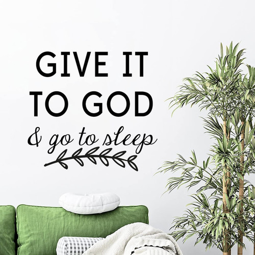 Wall Sticker Vinyl Decal Give It to God and Go to Sleep Vinyl Wall Decor Decal Stickers Inspirational Quotes Christian Vinyl Wall Art Removable Sticker for Kids Room Bedroom Decor 24in Wall Sticker Vinyl Decal Give It to God and Go to Sleep Vinyl Wall Decor Decal Stickers Inspirational Quotes Christian Vinyl Wall Art Removable Sticker for Kids Room Bedroom Decor 24in