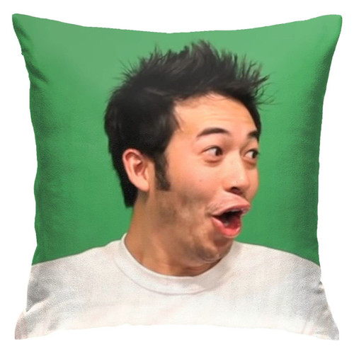gaewual Poggers Pog Pogchamp Meme Throw Pillow Case Decorative Pillow Cases Covers for Sofa Couch Cushion 18x18 Inch