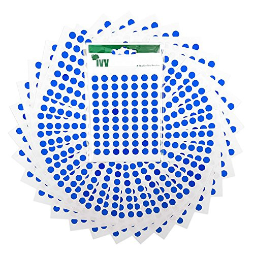 Blue Sticky Dot Labels Self-Adhesive Peel Write On Circle Stickers 1/4 inch 8mm - 1960 per Pack!