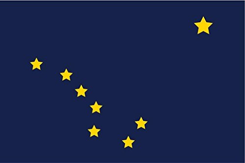 Alaska State AK Flag Vinyl Decal Sticker The Last Frontier Car Window Bumper 5-inches by 3-inches Premium Quality UV Resistant Laminate JMM020