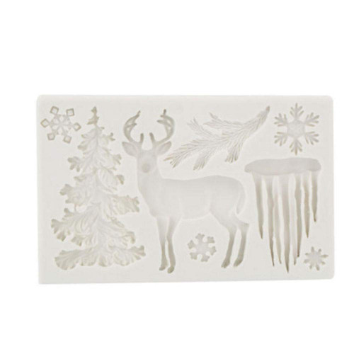 LYNLYN Christmas Theme Silicone Mold Fondant Mould Cake Decorating Tools Chocolate Gumpaste Molds Sugarcraft Kitchen Accessories Liyannan (Color : C)