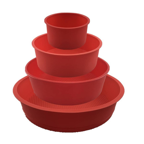 LYNLYN Silicone Cake Round Shape Mold Kitchen Bakeware DIY Desserts Baking Mousse Moulds Chocolate Mold Bread Cake Mold Liyannan (Color : 4 Inch Random Color)