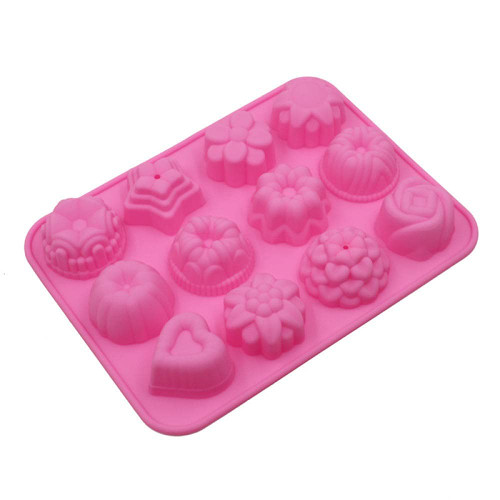 LYNLYN Baking Mold 12 Cavity Silicone Fondant Cake Mould Candy Chocolate Handmade Baking Mold Cake Mold Chocolate Mold Liyannan