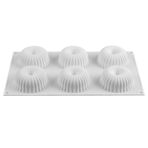 LYNLYN 6 Cavity Cake Mould Baking Silicone Mold 3D Cake Decorating Bakeware Chiffon Mousse Pastry Dessert Mould Chocolate Mould Liyannan (Color : A)