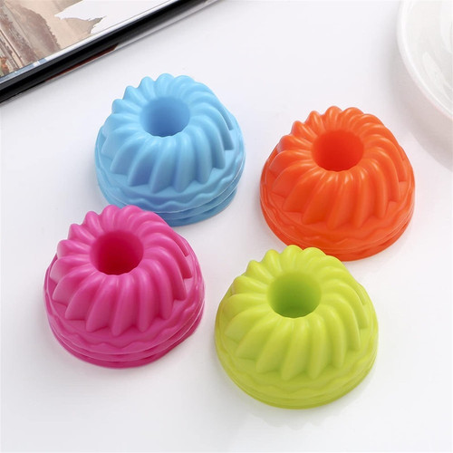 LYNLYN 12 Piece/Set Non Stick Silicone Pudding Cupcake Muffin Donut Mold Baking Jelly Mould Silicone Mold Chocolate Mold Liyannan