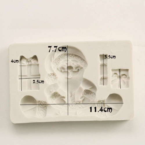 SRLIWHITE Santa Claus & Christmas Tree Silicone Mold Fondant Mould Cake Decor Tool Chocolate Gumpaste Mold Sugarcraft Kitchen Gadget (Color : B)
