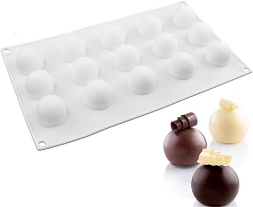 SRLIWHITE 3D Silicone Ball Sphere Mold for Cake Pastry Baking Chocolate Candy Fondant Bakeware Round Shape Dessert Mould DIY Decorating Chocolate Mold (Color : 1pcs)