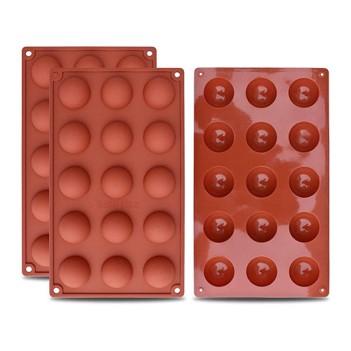 SRLIWHITE Baking Mold Ball Sphere Silicone Mold for Cake Pastry Baking Chocolate Candy Fondant Bakeware Round Shape Dessert Mould DIY Chocolate Mold (Color : 24 Grids)