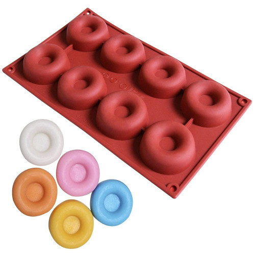 SRLIWHITE Silicone Donut Cupcake Mold Muffin Chocolate Mould Cake Candy Cookie Baking Mould Decoration Tools Kitchen Baking Accessories (Color : A)