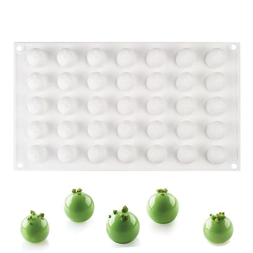 SRLIWHITE Round 3D Truffle Chocolates Silicone Molds Cake Decorating Tools Baking Fondant Mousse Ice Cream Pudding Mould Chocolate Mould
