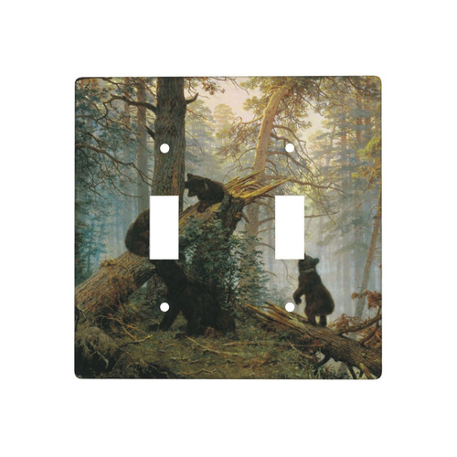 Bears Double Light Switch Cover Decorative Wall Plates Toggle Switch Plate Covers 2 Gang Wallplate Lightswitch Faceplate 4.5 x 4.5 Inch Forest Bears Double Light Switch Cover Decorative Wall Plates Toggle Switch Plate Covers 2 Gang Wallplate Lightswitch Faceplate 4.5 x 4.5 Inch Forest